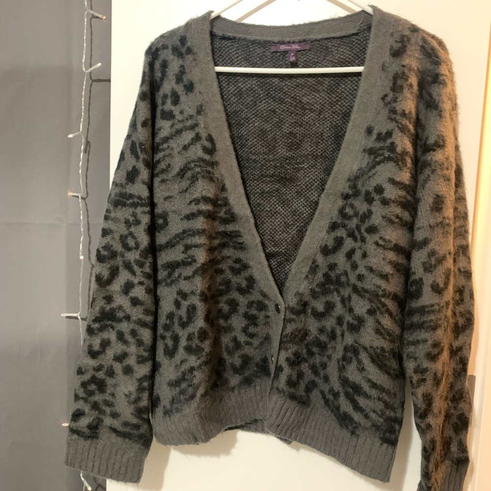 Fuzzy Cheetah print Cardigan